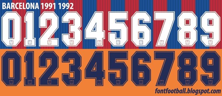 Font Vector Barcelona 1991 1992 kit
