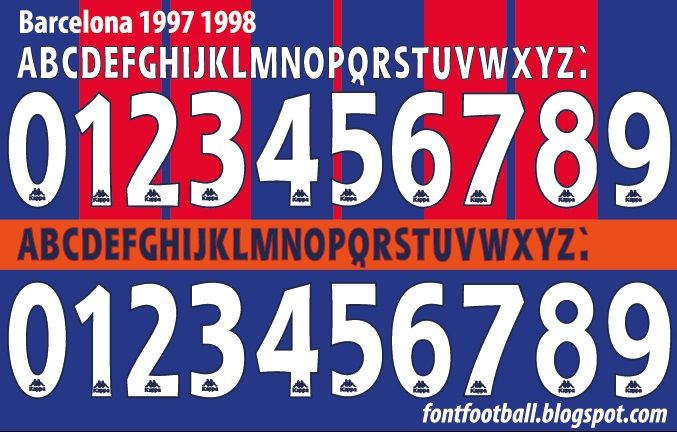 Font Vector Barcelona 1997 1998 kit