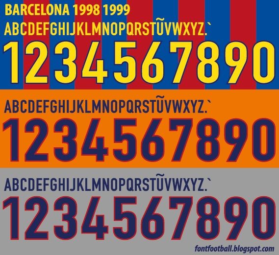 Font Vector Barcelona 1998 1999 kit
