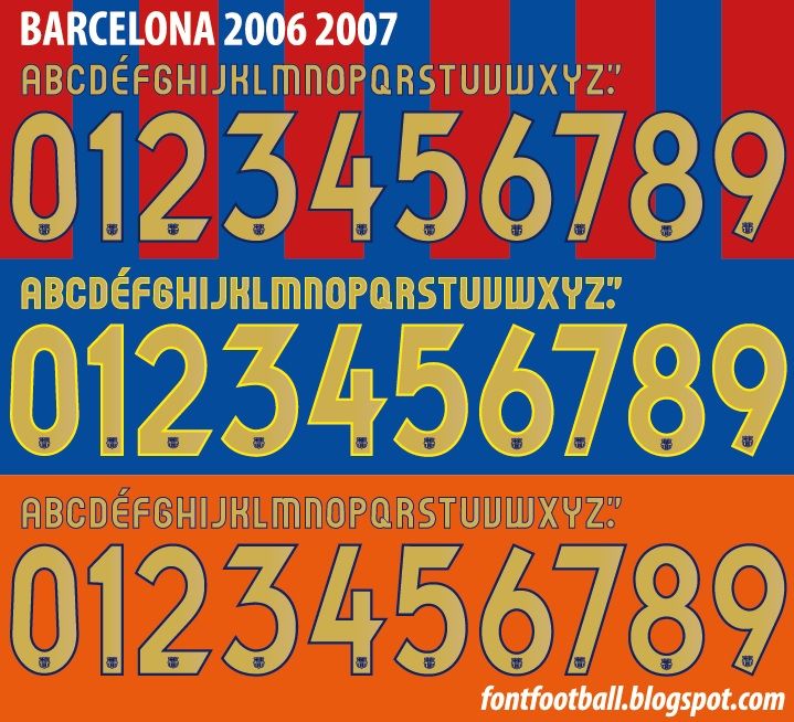 Font Vector Barcelona 2006 2007 kit