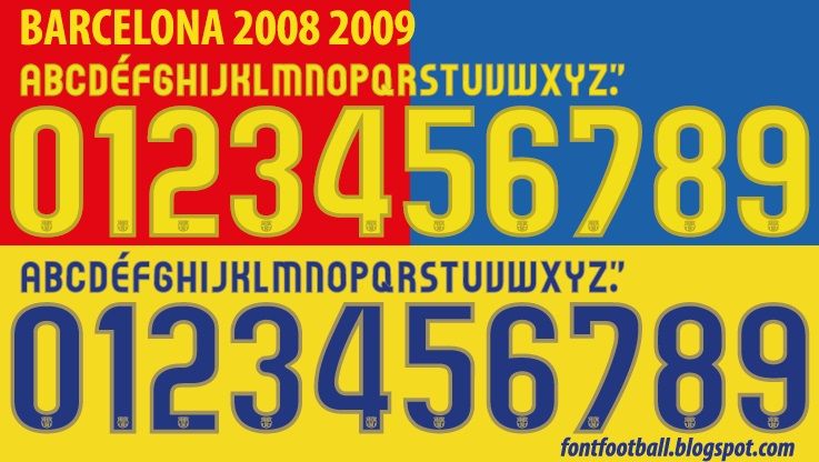 Font Vector Barcelona 2008 2009 kit