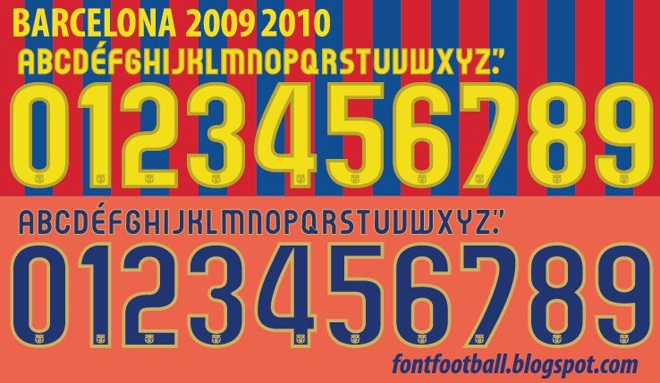Font Vector Barcelona 2009 2010 kit