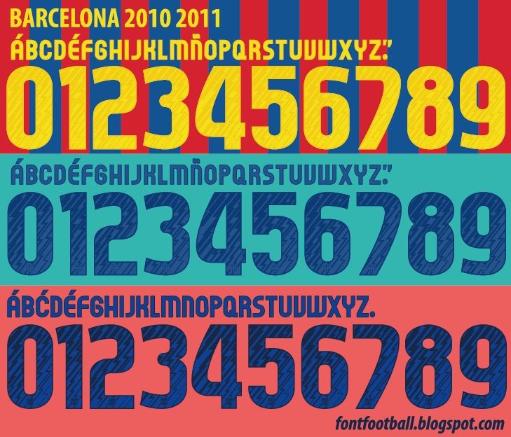 Font Vector Barcelona 2010 2011 kit