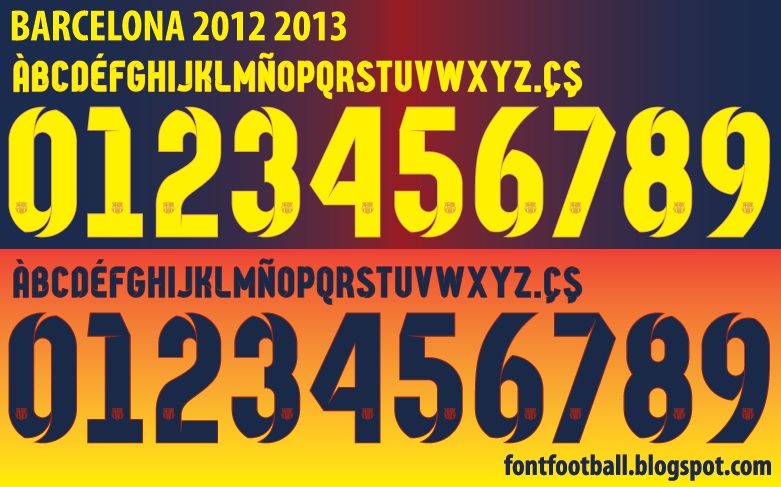 Font Vector Barcelona 2012 2013 kit