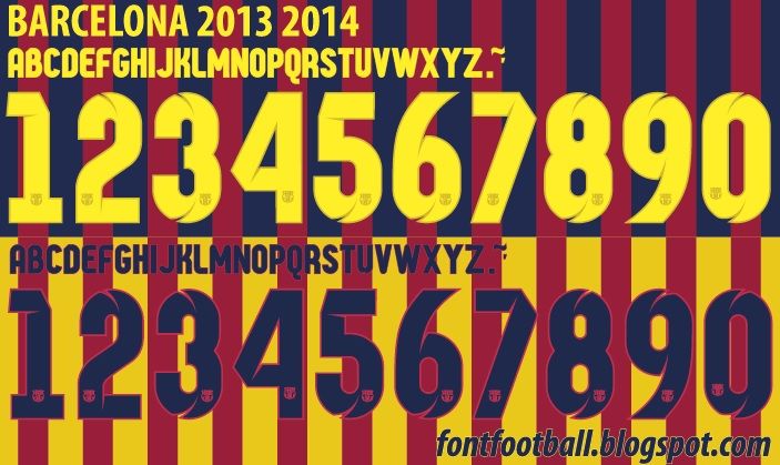 Font Vector Barcelona 2013 2014 kit