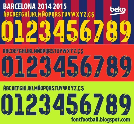 Font Vector Barcelona 2014 2015 kit