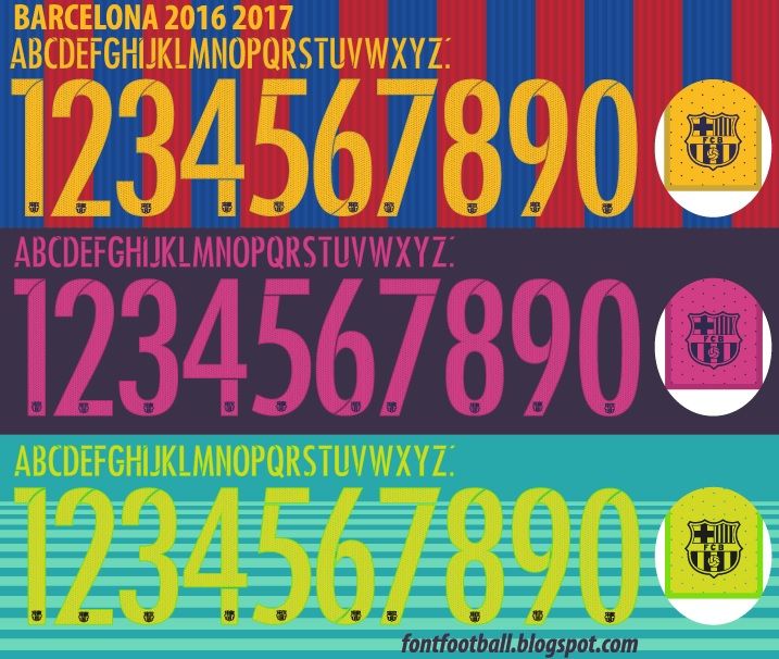 Font Vector Barcelona 2016 2017 kit
