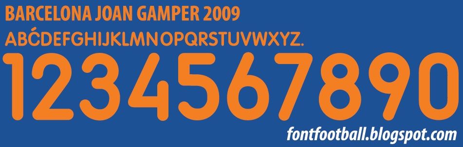 Font Vector Barcelona vs Man City Joan Gamper 2009 kit