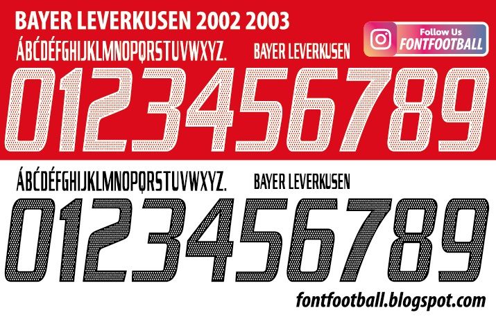Font Vector Bayer Leverkusen 2002 2003 kit