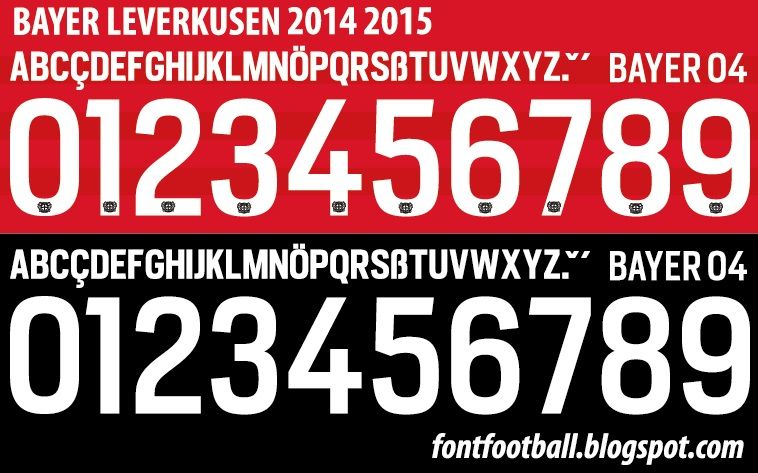Font Vector Bayer Leverkusen 2014 2015 Kit