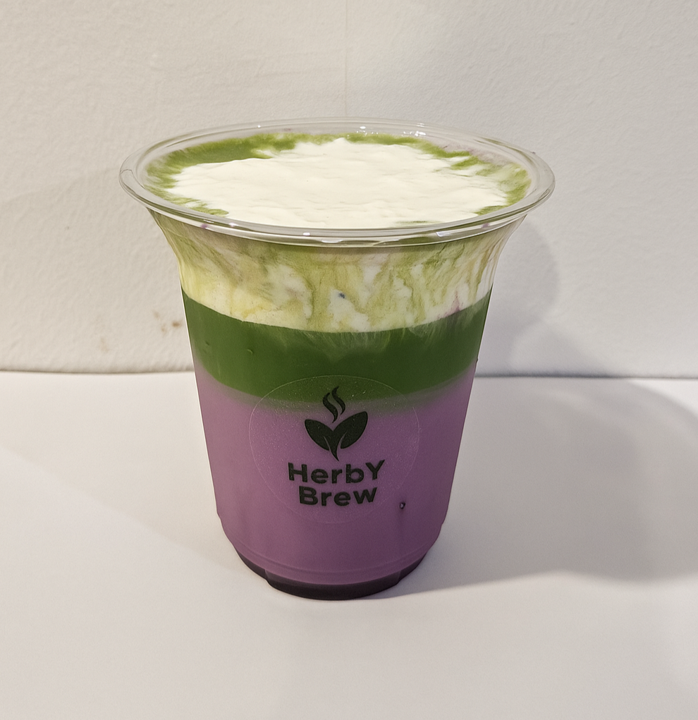 Iced Acai Berry Matcha Cream Cheese Latte