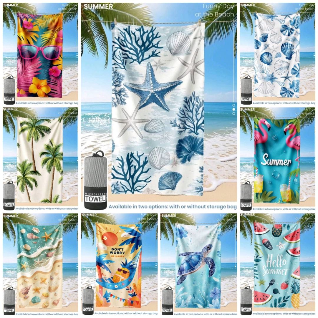 Beach Towel With Storage Bag
