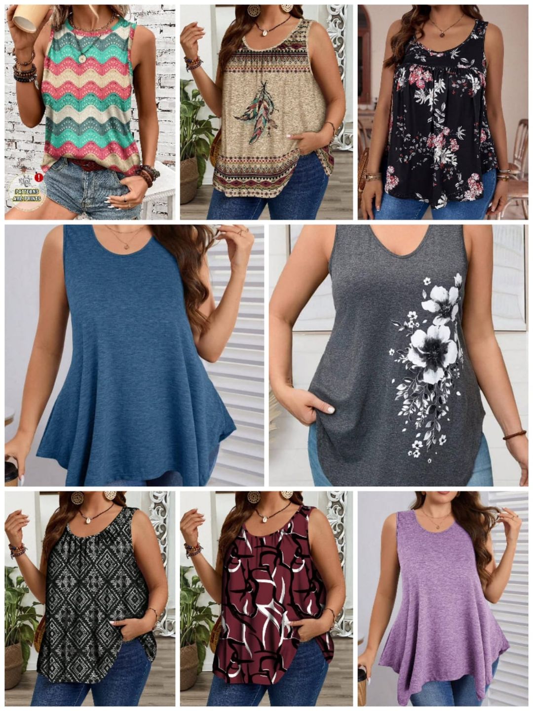 Plus Size Ladies Tank Tops