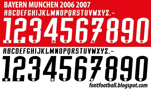 Font Vector Bayern Munchen 2006 2007 kit