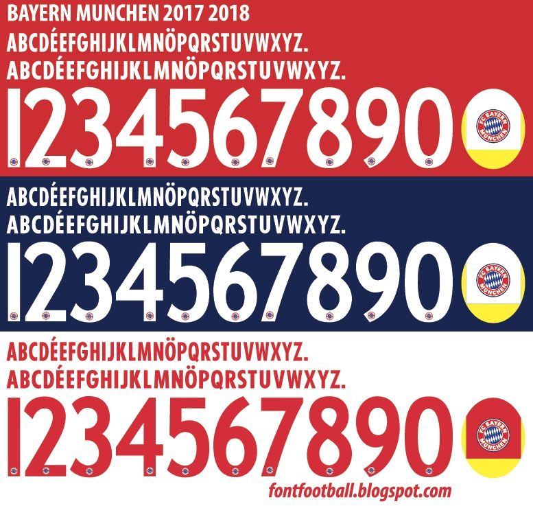 Font Vector Bayern Munchen 2017 2018 kit