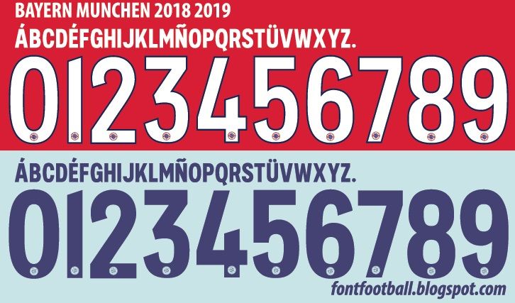 Font Vector Bayern Munchen 2018 2019 kit