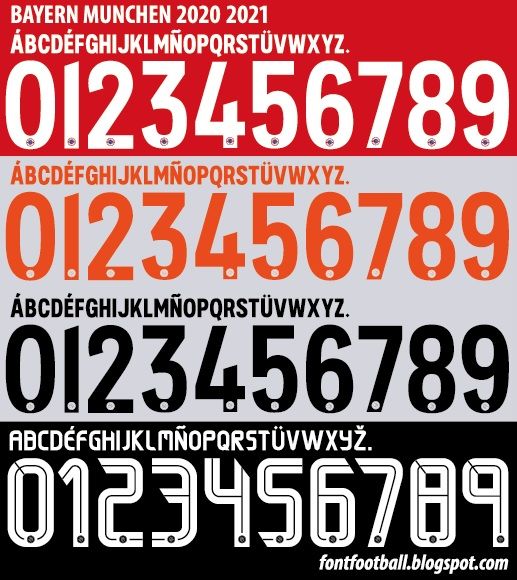 Font Vector Bayern Munchen 2020 2021 kit