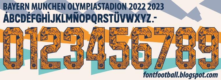 Font Vector Bayern Munchen Olympiastadion 2022 2023 kit