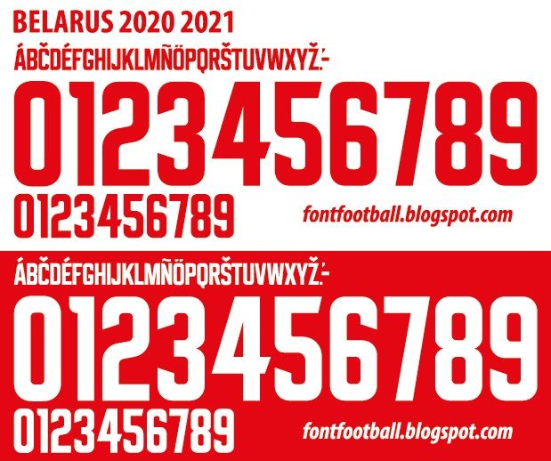 Font Vector Belarus 2020 2021 kit