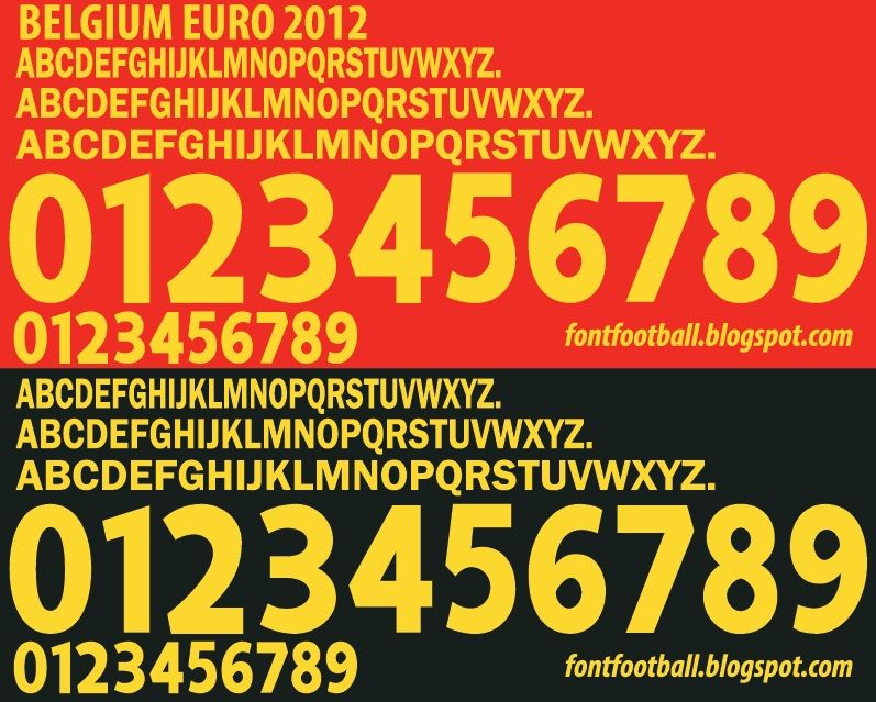 Font Vector Belgium Euro 2012 kit
