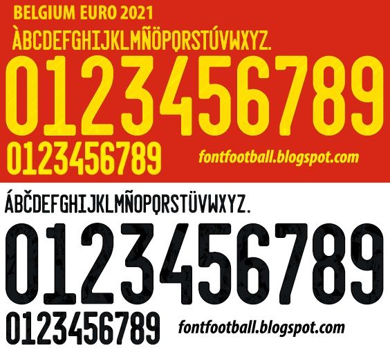 Font Vector Belgium Euro 2020 kit