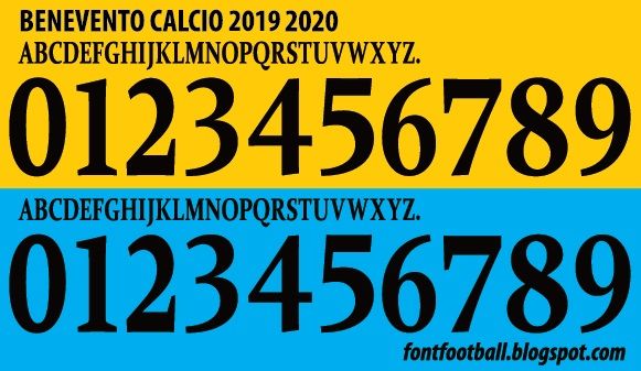 Font Vector Benevento Calcio 2019 2020 kit