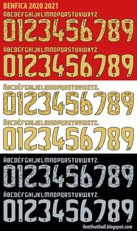 Font Vector Benfica 2020 2021 kit