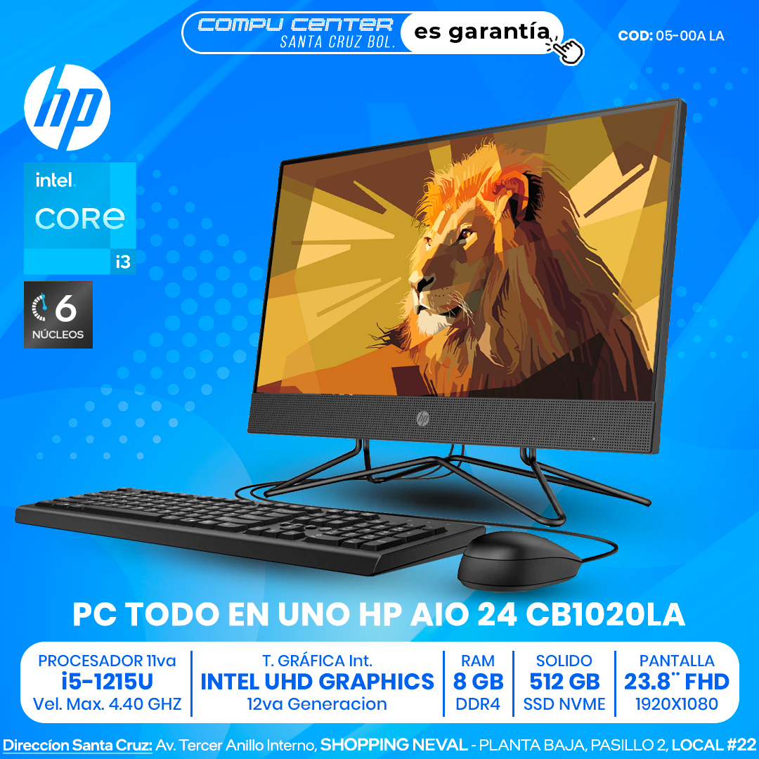 HP ALL IN ONE 24 CB1020LA / Core i3 12Va Generación