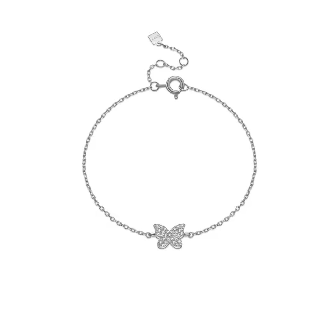 Silver butterfly bracelet 