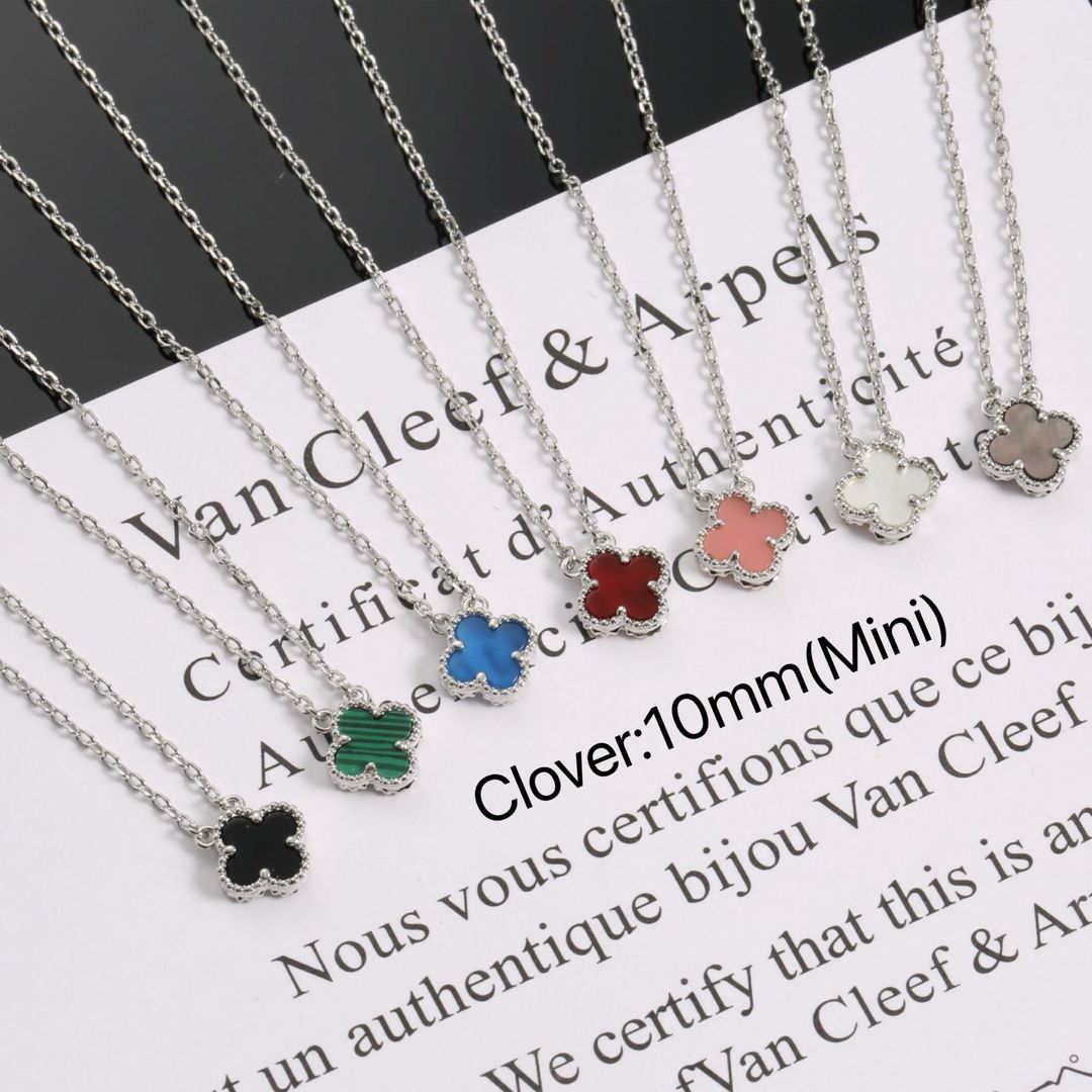 Clover Necklace 10mm - Silver setting