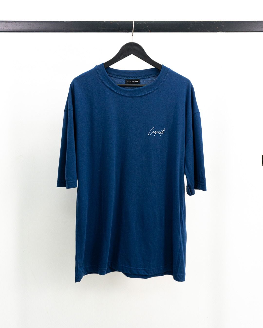 polo oversize crepante azul