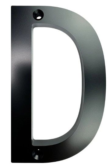 Acrylic house numbers, with stand off screws - Black - Large
