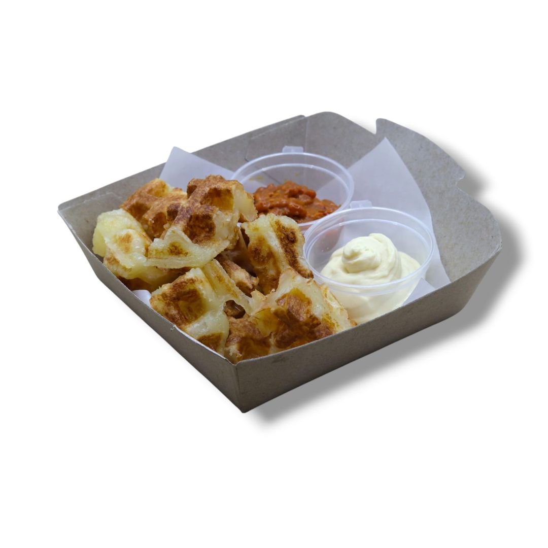 Milk Mochi Waffle w/ Dipping Sauce 