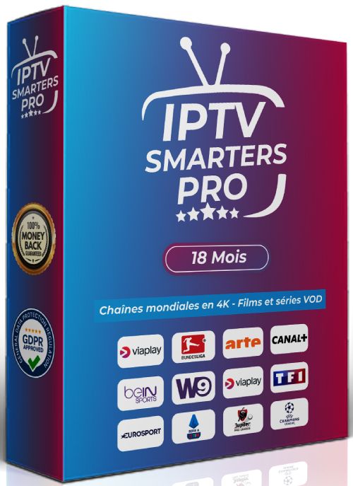 18 Mois Abonnement IPTV Smarters Pro 2 Appareils