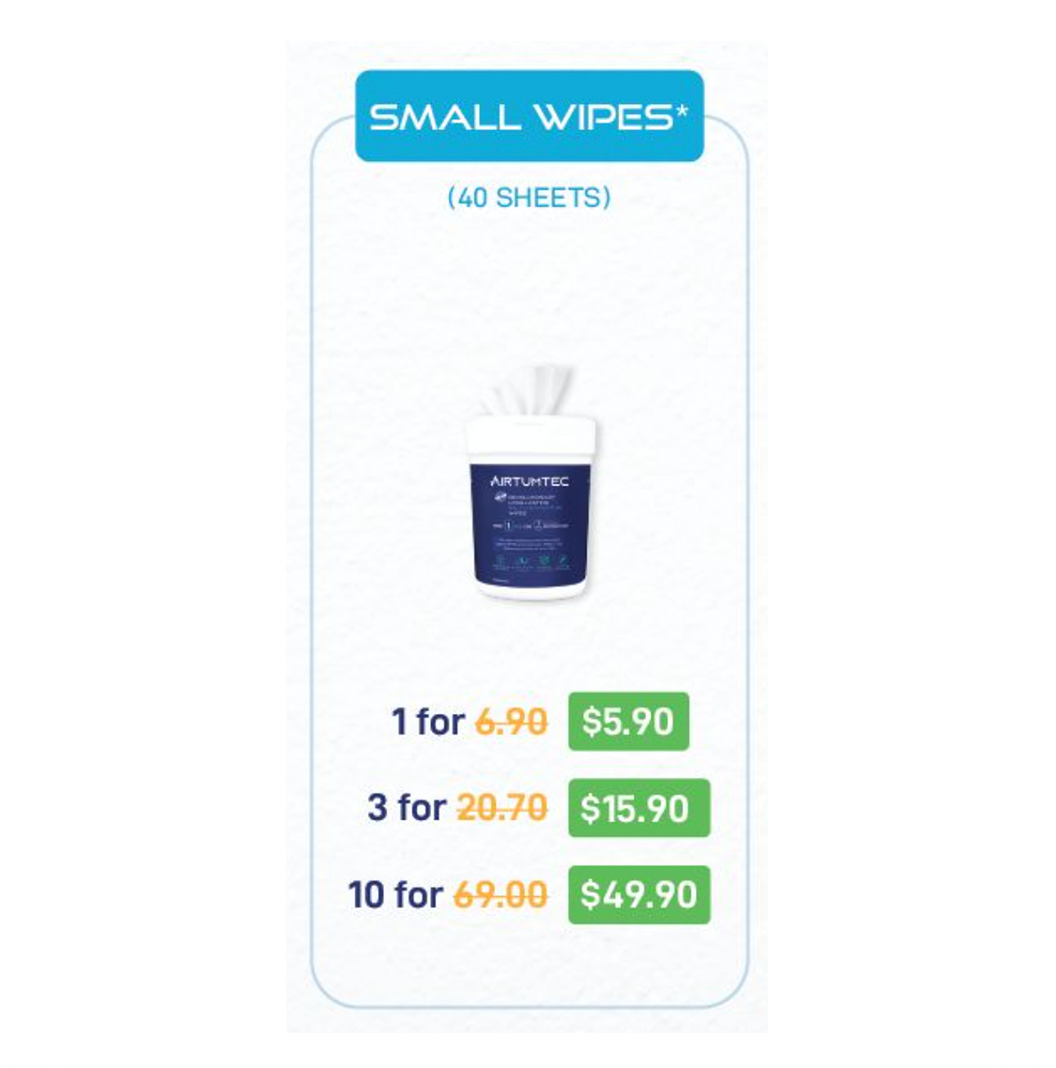 Small Wipes - 40 Sheets