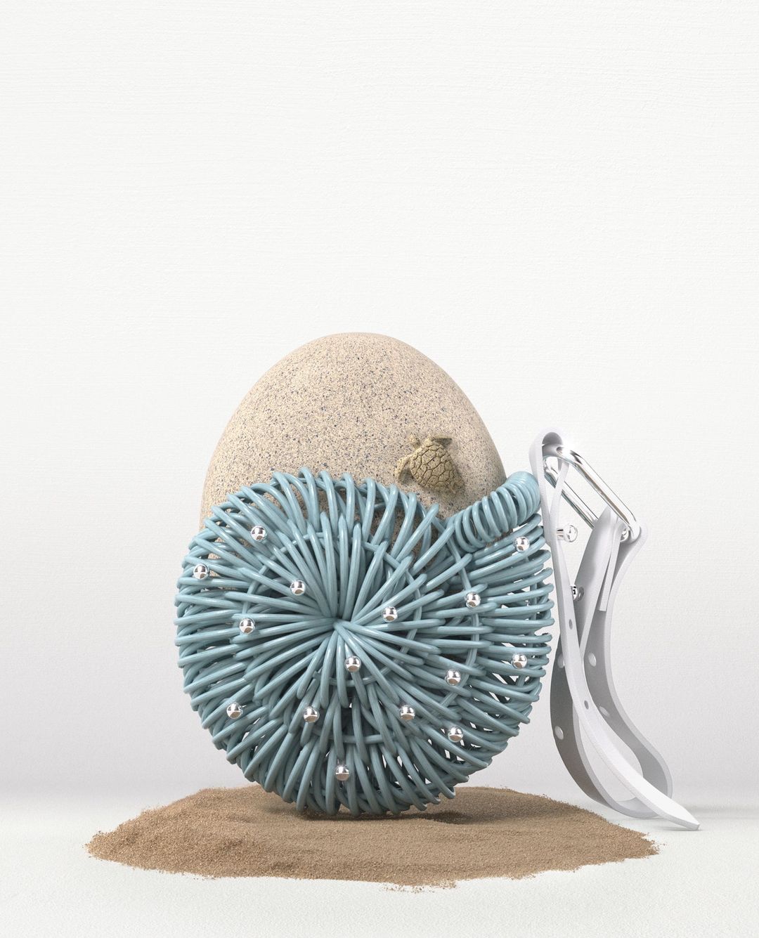 [Tamburins] Rattan Wear Blue/Beige (compatible with egg perfume)