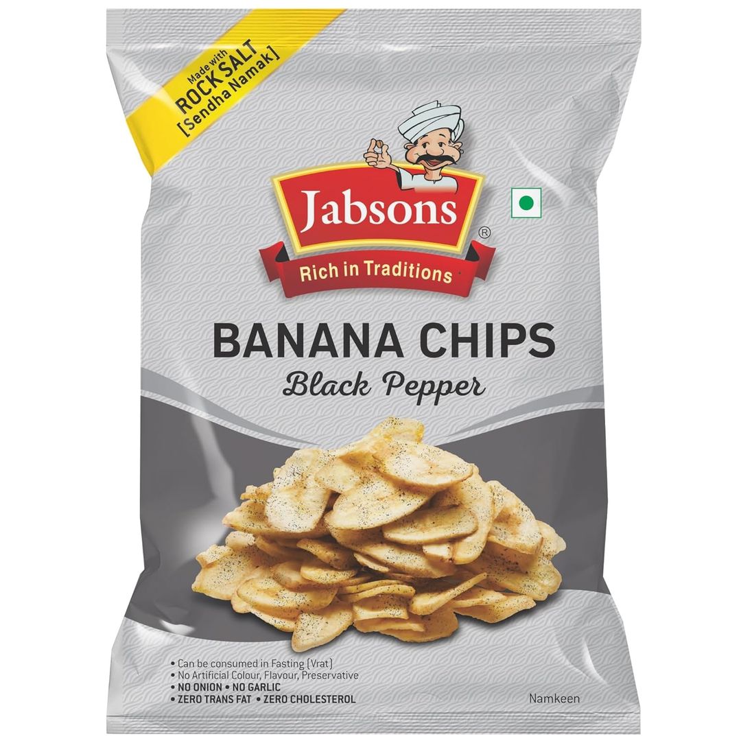 Jabsons Banana Chips 150gm Black Papper