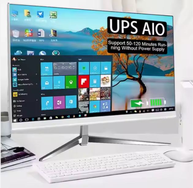 24inch Monoblock All in One PC I5 I7 CPU 16GB RAM 512G SSD 12 Generations AIO Desktop Computer All in One with UPS Battery 