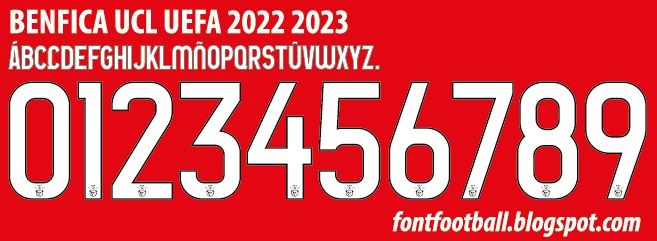 Font Vector Benfica UCL UEFA 2022 2023 kit