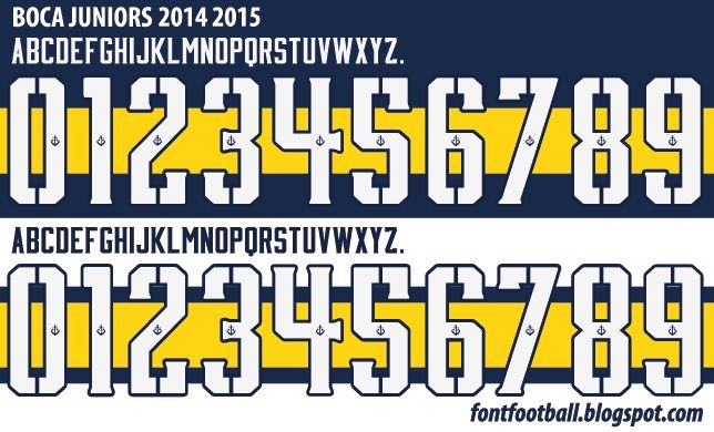 Font Vector Boca Juniors 2014 2015 kit