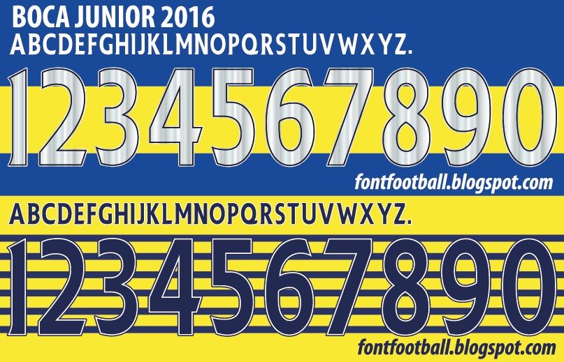 Font Vector Boca Juniors 2016 kit