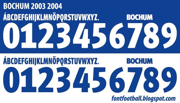Font Vector Bochum 2003 2004 kit