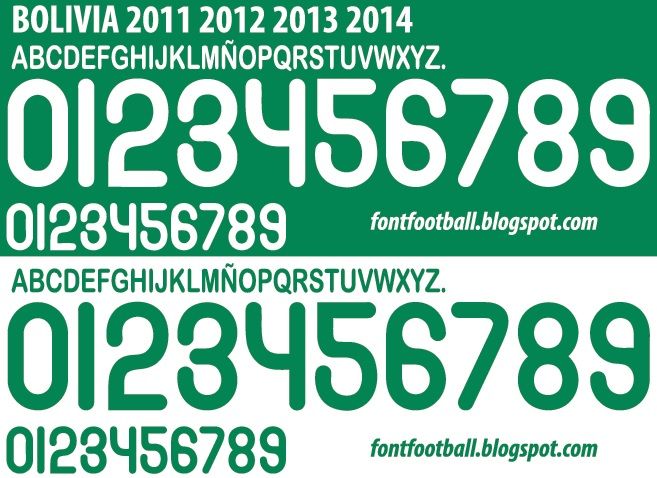 Font Vector Bolivia National Team 2011 2012 2013 2014 kit