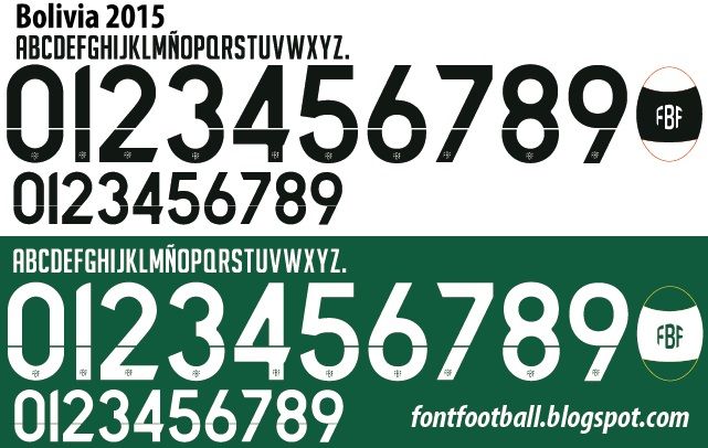 Font Vector Bolivia National Team 2015 kit