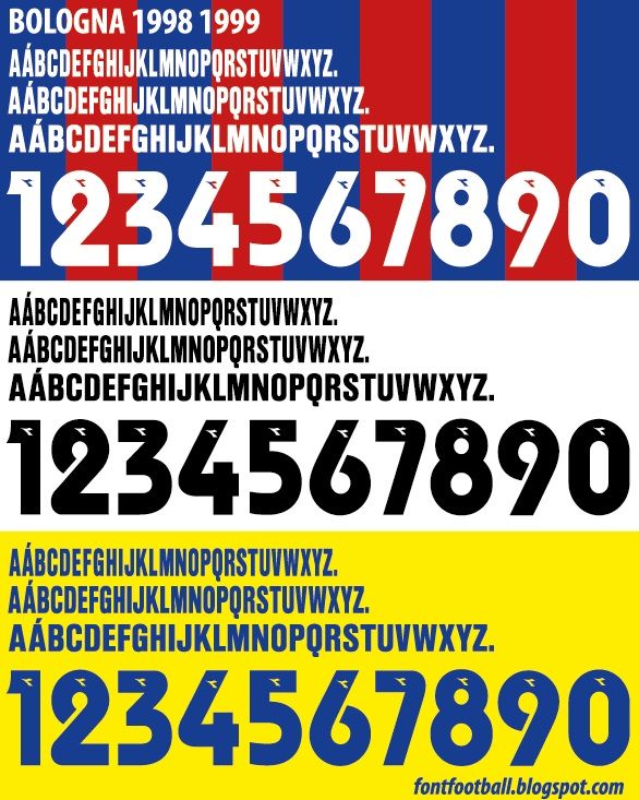 Font Vector Bologna FC 1998 1999 kit