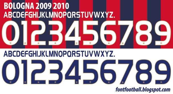 Font Vector Bologna FC 2009 2010 kit
