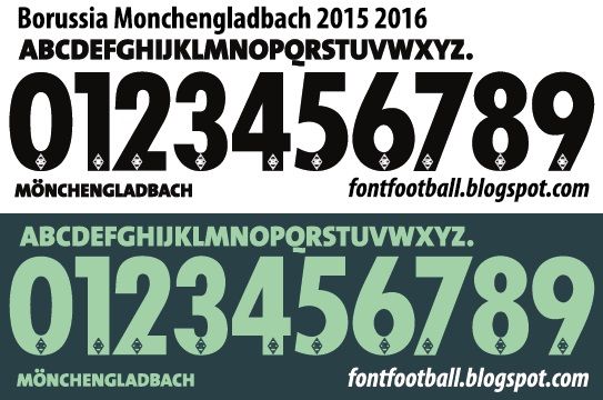Font Vector Borussia Monchengladbach 2015 2016 kit