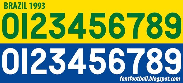 Font Vector Brazil Brasil 1993 kit