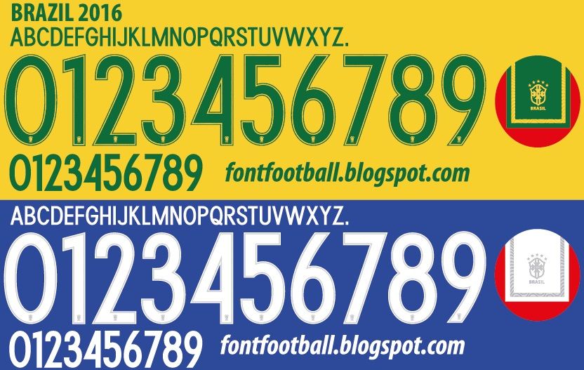 Font Vector Brazil Brasil Nike 2016 kit
