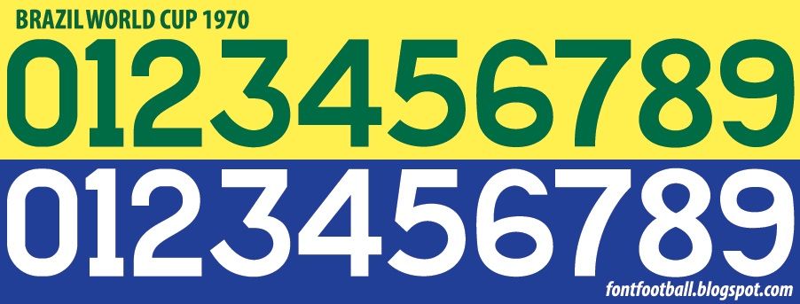 Font Vector Brazil Brasil World Cup 1970 kit